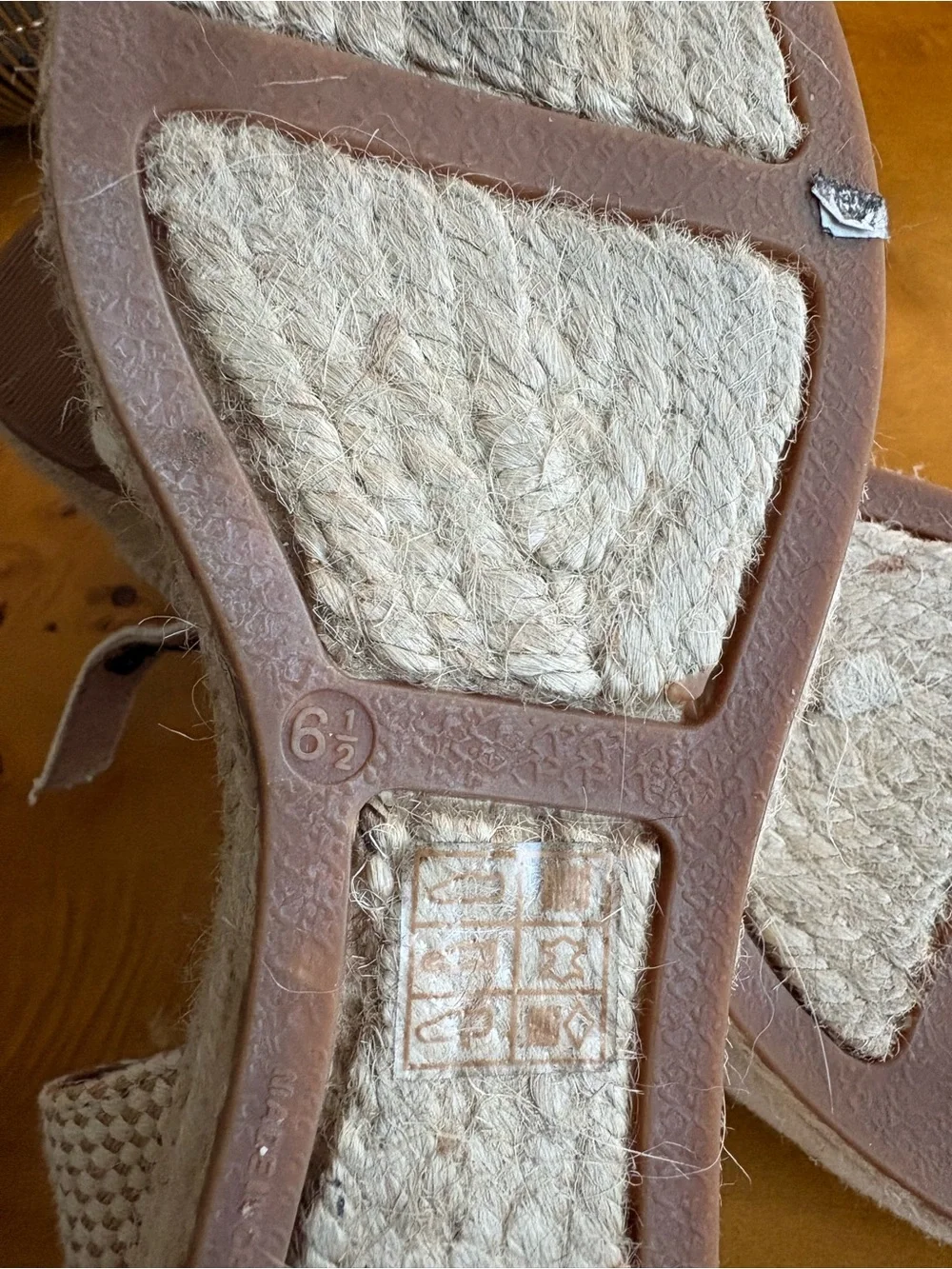 Madewell Cream Canvas Espadrille Ankle-Strap Flats